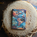 Travel Map Vintage Leather Journal