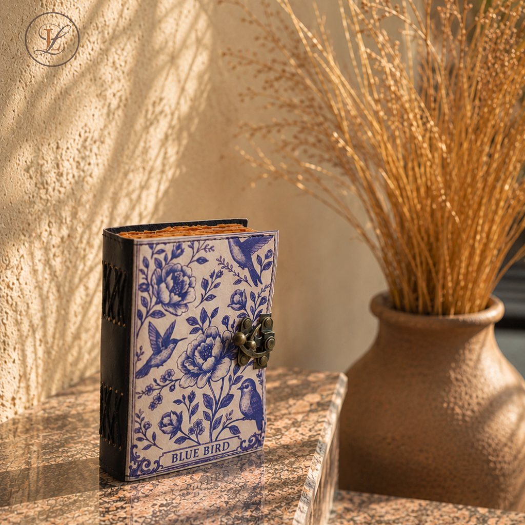 Blue Bird Vintage Lock Journal